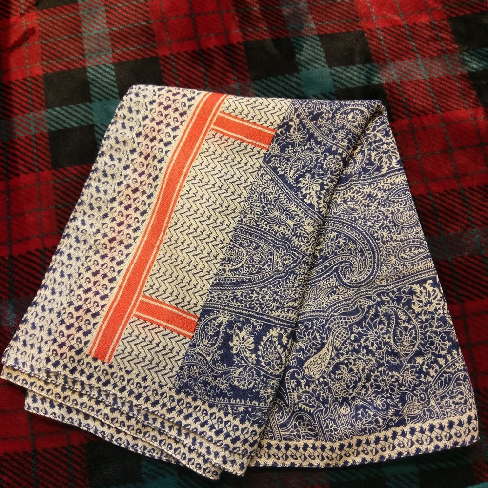 Arnold Palmer Large Navy/Tan/Orange Paisley